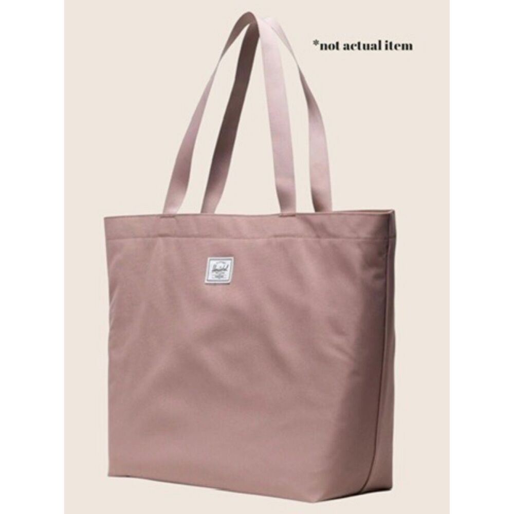 👜 HERSCHEL MICA TOTE IN ASH ROSE CANVAS SHOULDER BAG LIGHT PINK FABFITFUN 2021